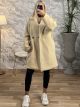 Oversized Teddy Coat/Beige