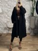 Long Oversized Teddy Coat/Black