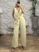 Strass Sleeveless Jumpsuit/Yellow