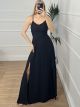 Backless Bow Dress/Black