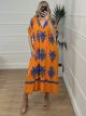 Viscose Tunic Dress/Orange