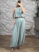 Balloon HalterNeck Top&Pants Set-10822/Grey Veraman