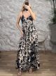 Soft Satin Loose Maxi Dress/Black