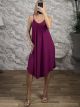 Mono Sleeveless Midi Dress-92163/Dark Magenta