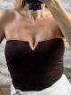 Strapless GoldVe Top-14876/Chocolat