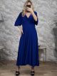 Plus Size WrapFront Midi Dress/Royal Blue