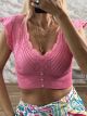 Embroidered Knitted Top-1583/Pink