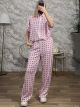 Polka Dot Track Top Viscose Set/Pink