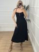 Midi Dress 3 Buttons/Black