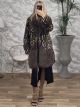 Faux Leopard Fur Coat/Chocolat