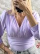 Elastic Bodysuit Monochrome/Lilac