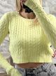 Viscose Braids CropTop/Yellow