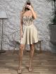 Sheer Corset Mini Dress/Beige