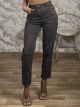 Highwaist Elastic Denim Pants-3078-3/Grey