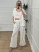 Short Sleeves Shirt Set-NEW/White