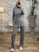 Knitted Lurex Set-8105/Grey