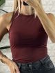 Halter Bodysuit/Burgundy