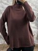 High Neck Sweater-7809/Chocolat