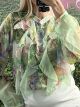 Ruffles Mao Shirt-3692/Green