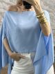 TwoPieces Muslin Poncho Top/Ciel