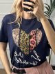 T-shirt Leo Heart/Navy Blue