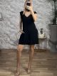 Ruffle Wide Playsuit/Black