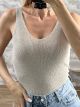 Knitted Lurex Top-8801/Beige