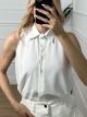 Sleeveless Soft Shirt/White