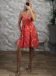 Silk Boho GoldPrint Mini Dress-6422/N2