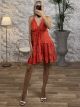 Silk Mini Openback Dress-Flowers-2514/N5