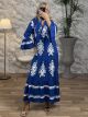Maxi Viscose Tunik Dress-2548/Blue