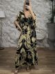 Silk Asymmetrical Shortsleeves Dress-222/N6