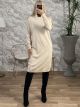 Knitted Oversized Dress-2323/Beige