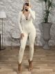 X Knitted Bodysuit/Vanilla