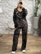 GLOW Knitted Print Set/Chocolat