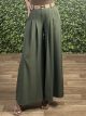 Super Wide Belt Pants-1398/Khaki