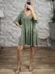 Super Soft Mini Dress-17087/Khaki
