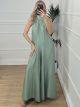Open Back High Neck Jumpsuit/Mint