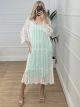 Knitted Zic Zac Midi Dress/White