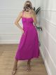Midi Dress 3 Buttons/Magenta