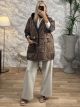 Quilted Oversized Hood Jacket/Chocolat