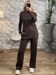 Knitted Lurex Set-8105/Chocolat