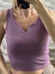 Rip Elastic Monochrome Top -121/Lila