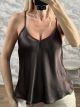 Satin Sleeveless Top-22943/Chocolat