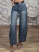 W-Barrel Denim Pants-033-52/Blue