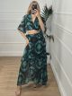 Pattern Skirt Set/Black