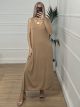 Ve Elastic Rip Dress/Beige