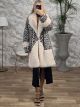 Faux Leopard Fur Coat/Ecru