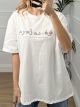 Oversized Glitter T-shirt/White