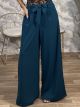 Crep Wide Pants/Petrol